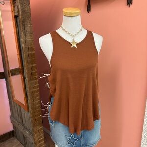 Free People Split Hem Tank Top